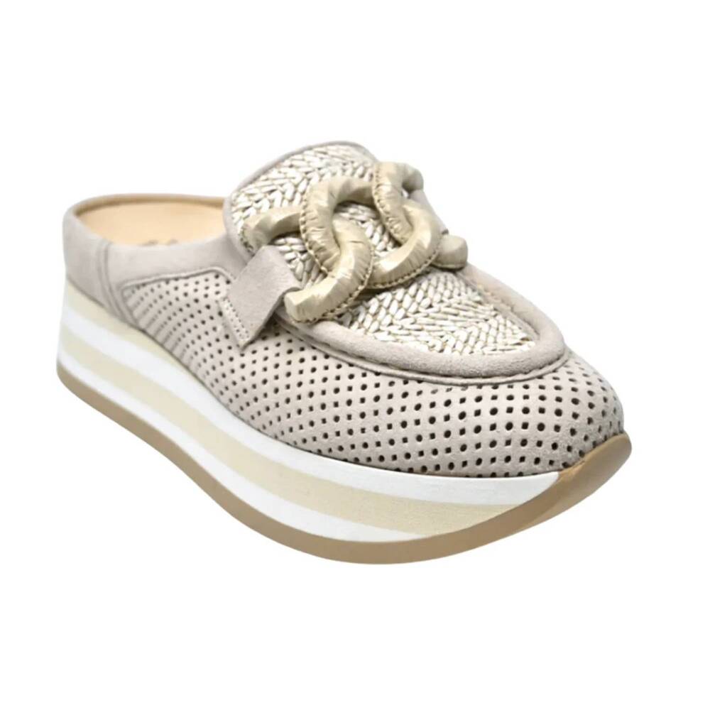 NEW SOFTWAVES women's chessa coco mule in tan multi